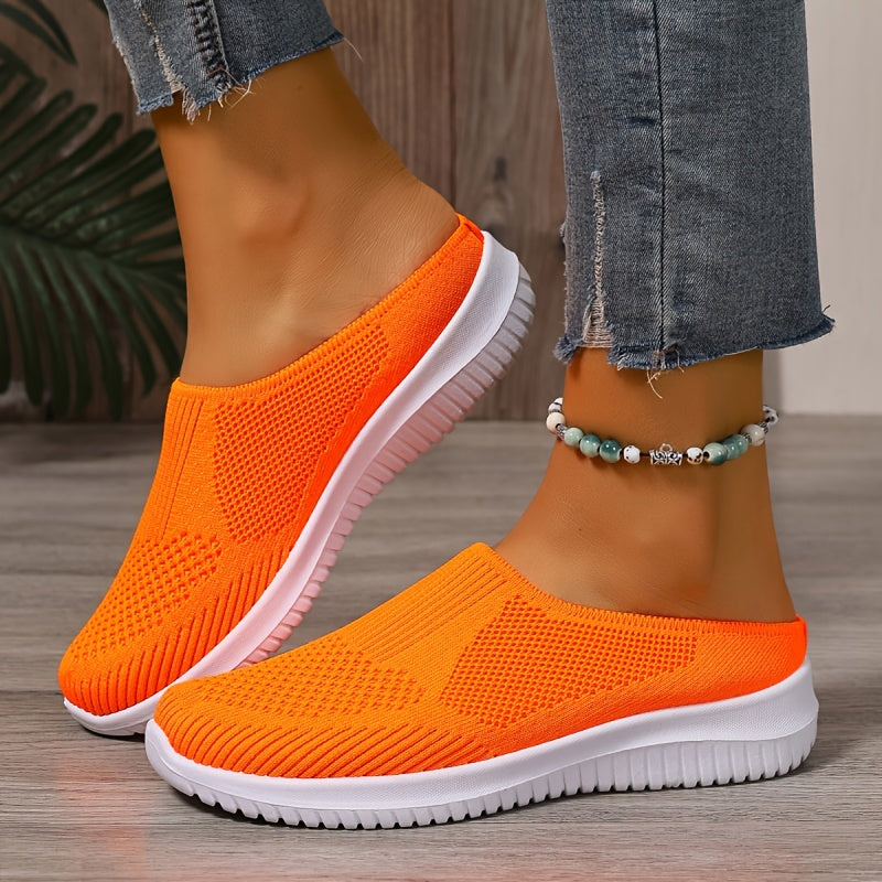 Orthopedic Women’s Breathable Slip-On Mesh Mules – Closed-Toe Walking Shoes
