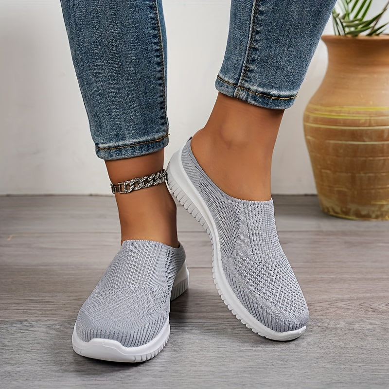 Orthopedic Women’s Breathable Slip-On Mesh Mules – Closed-Toe Walking Shoes