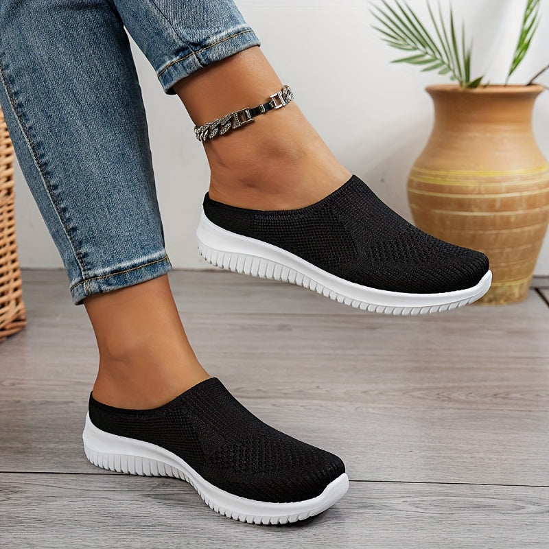 Orthopedic Women’s Breathable Slip-On Mesh Mules – Closed-Toe Walking Shoes