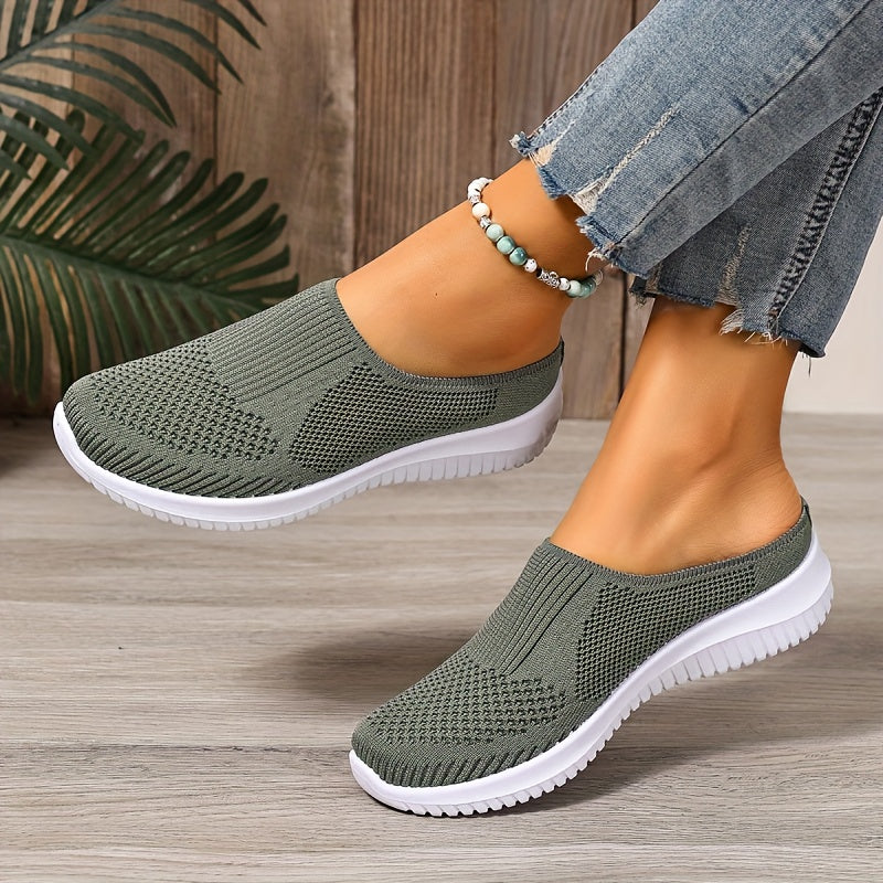 Orthopedic Women’s Breathable Slip-On Mesh Mules – Closed-Toe Walking Shoes