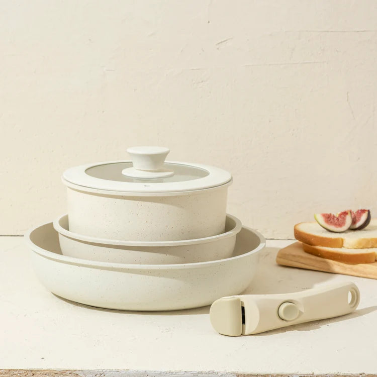 5-Piece Ceramic Pots and Pans Set Non Stick