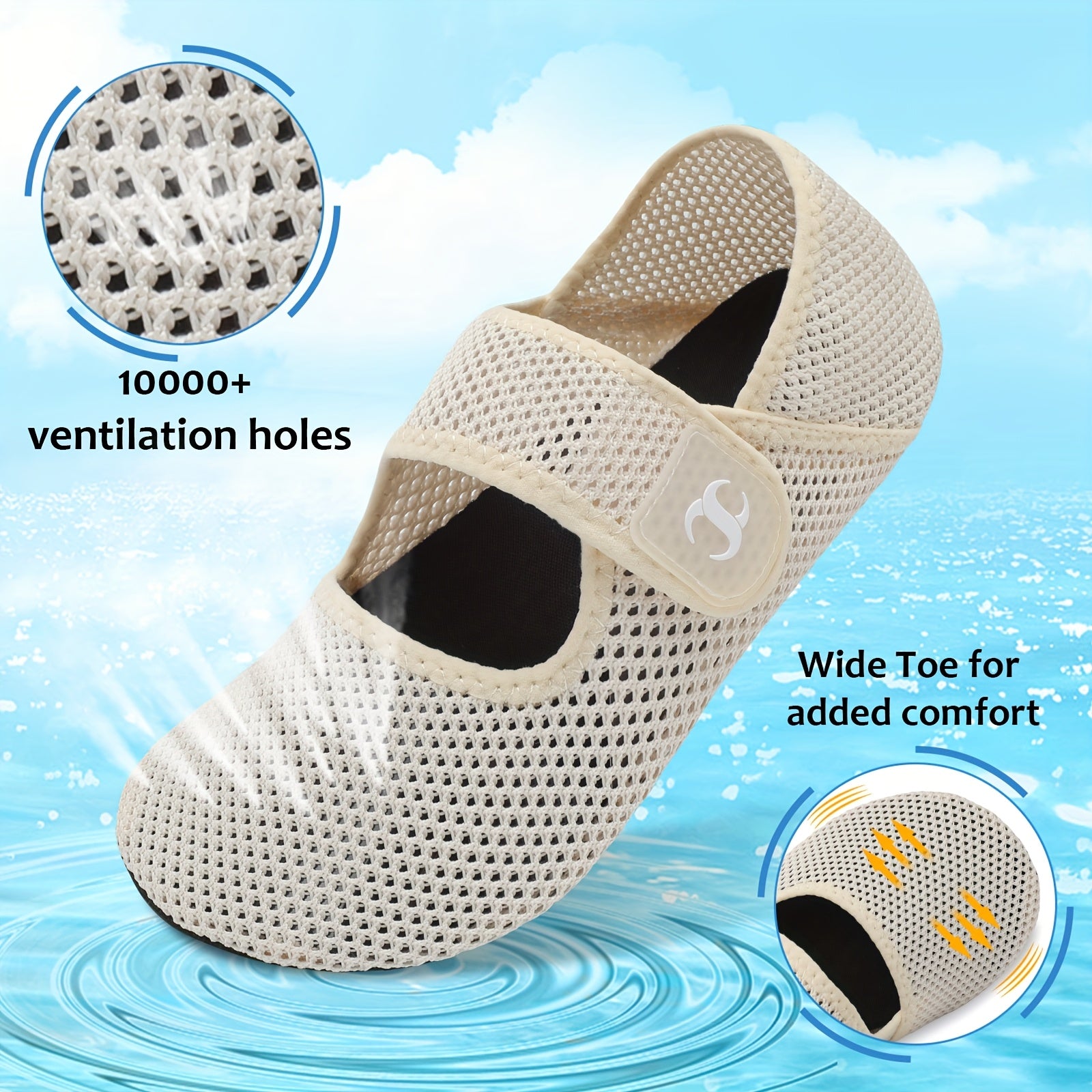 Orthopedic Women’s Quick-Dry Water Shoes – Slip-On, Lightweight