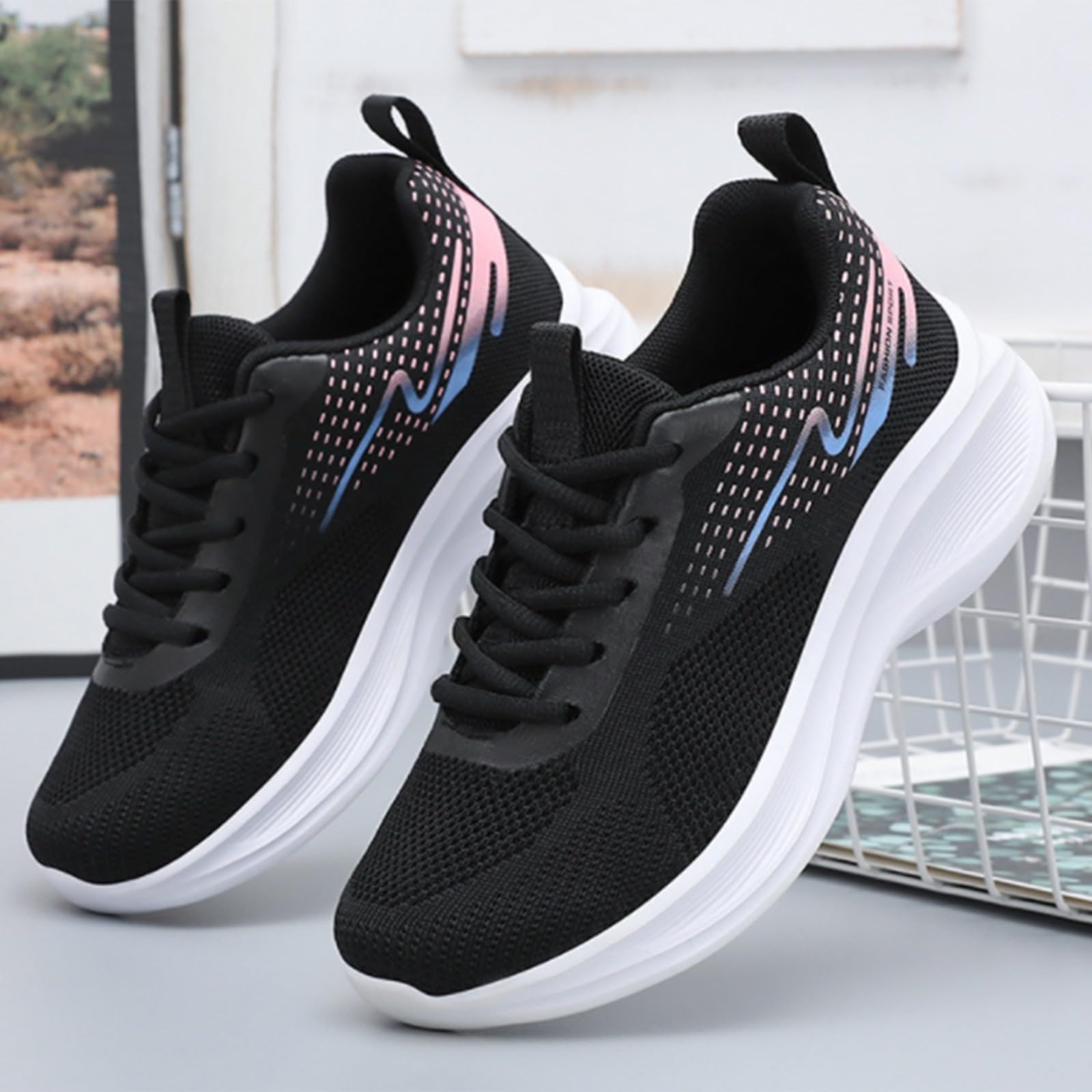 Orthopedic Women’s Lightweight Running Sneakers – Comfortable Lace-Up Shoes with Anti-Slip Sole