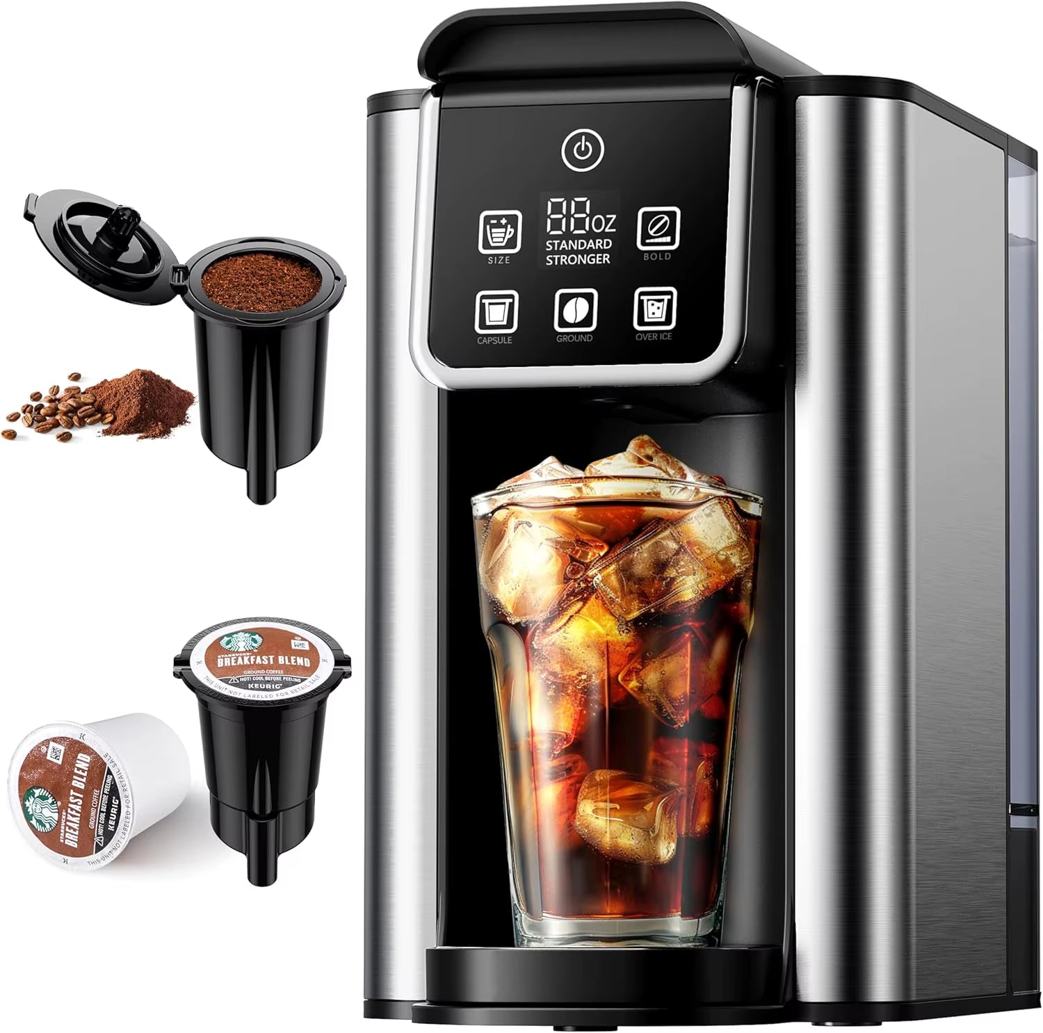 Hot & Iced Coffee Maker with Bold Setting