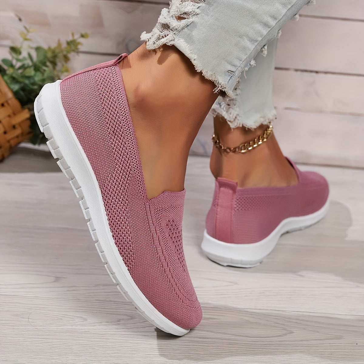 Orthopedic Women’s Slip-On Sneakers – Breathable Lightweight Casual Shoes