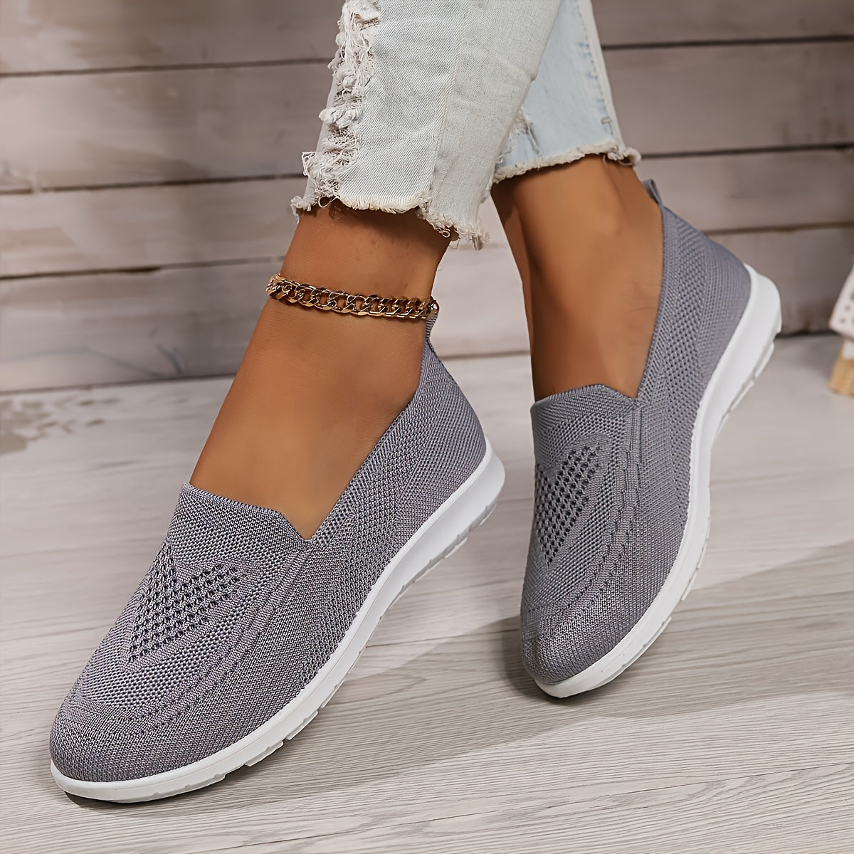 Orthopedic Women’s Slip-On Sneakers – Breathable Lightweight Casual Shoes