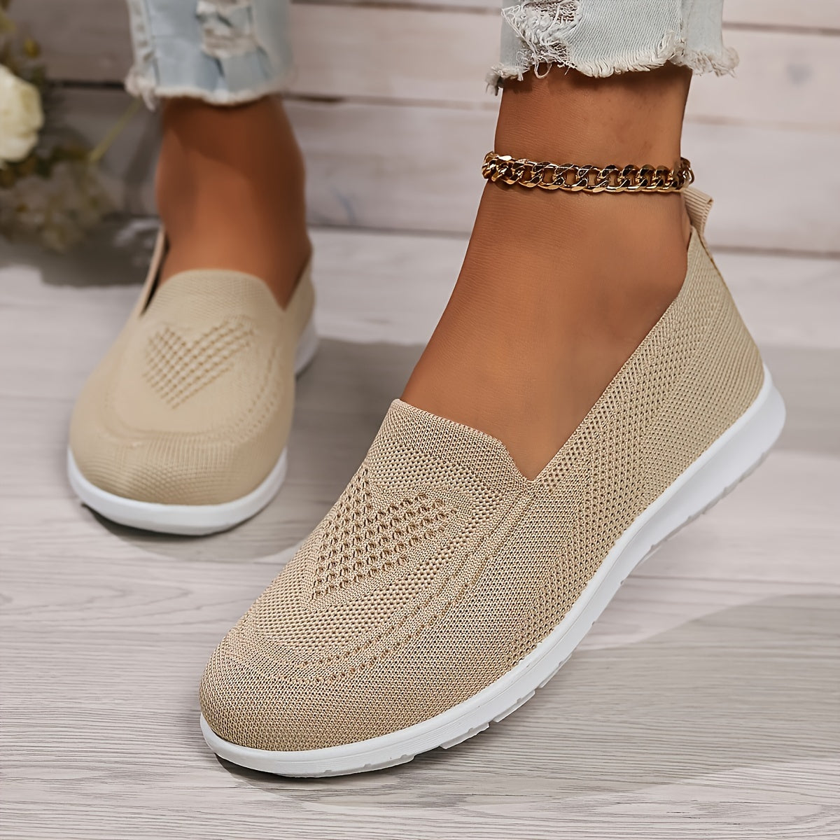 Orthopedic Women’s Slip-On Sneakers – Breathable Lightweight Casual Shoes