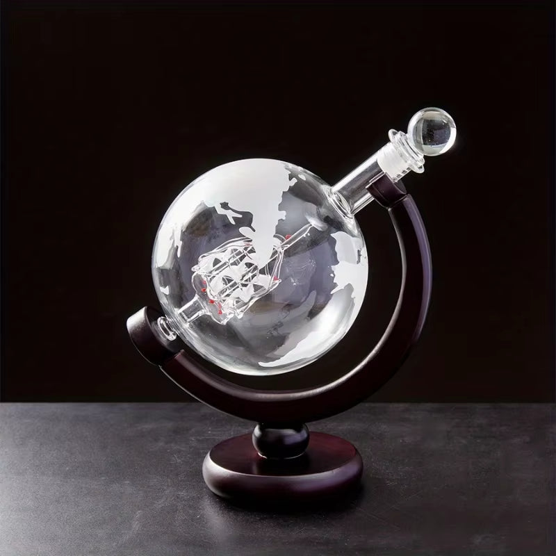 Whiskey Decanter Globe Wine Aerator Glass Sets