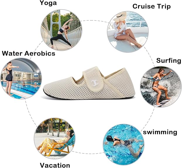 Orthopedic Women’s Quick-Dry Water Shoes – Slip-On, Lightweight
