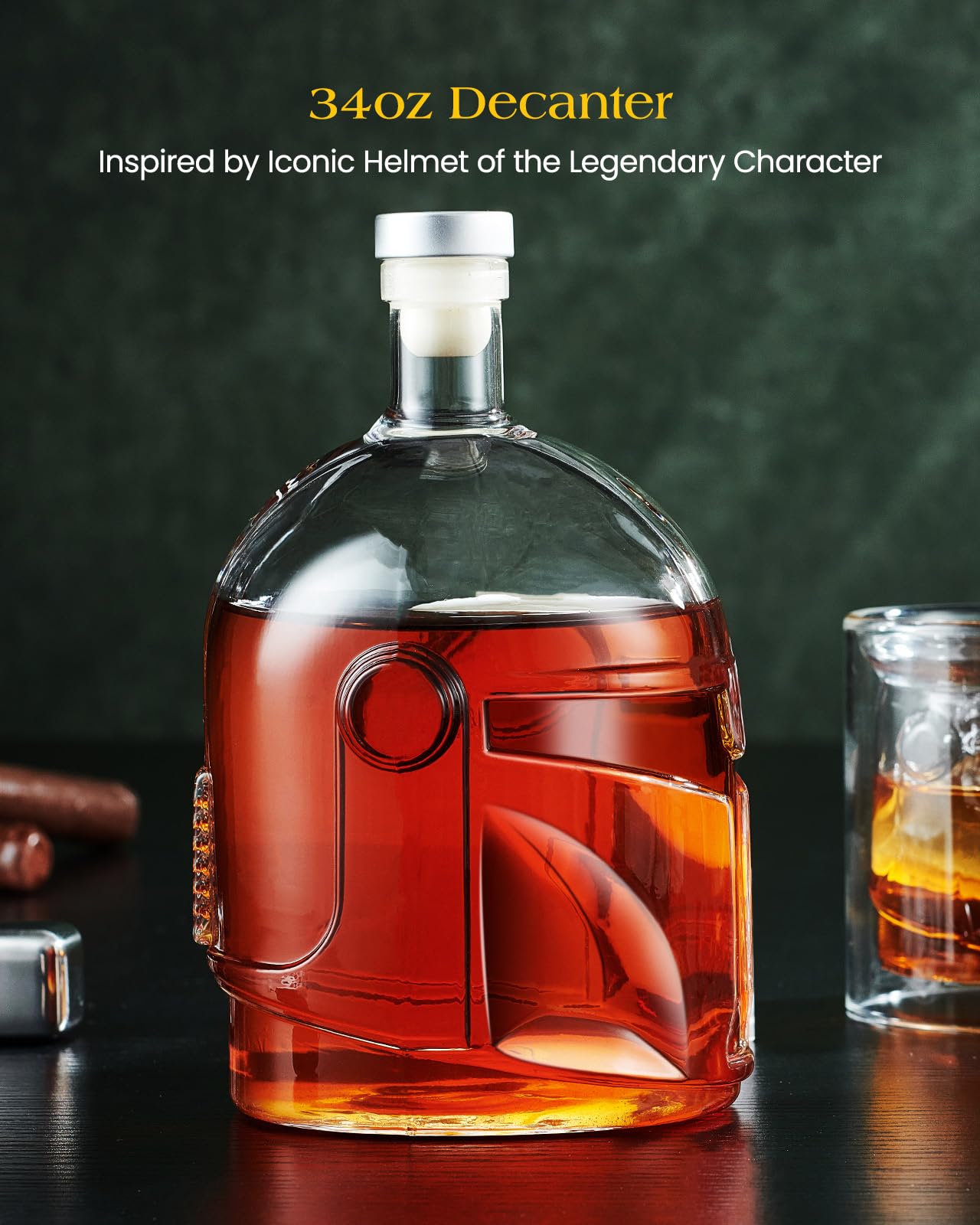 Helmet Design Whiskey Decanter Set