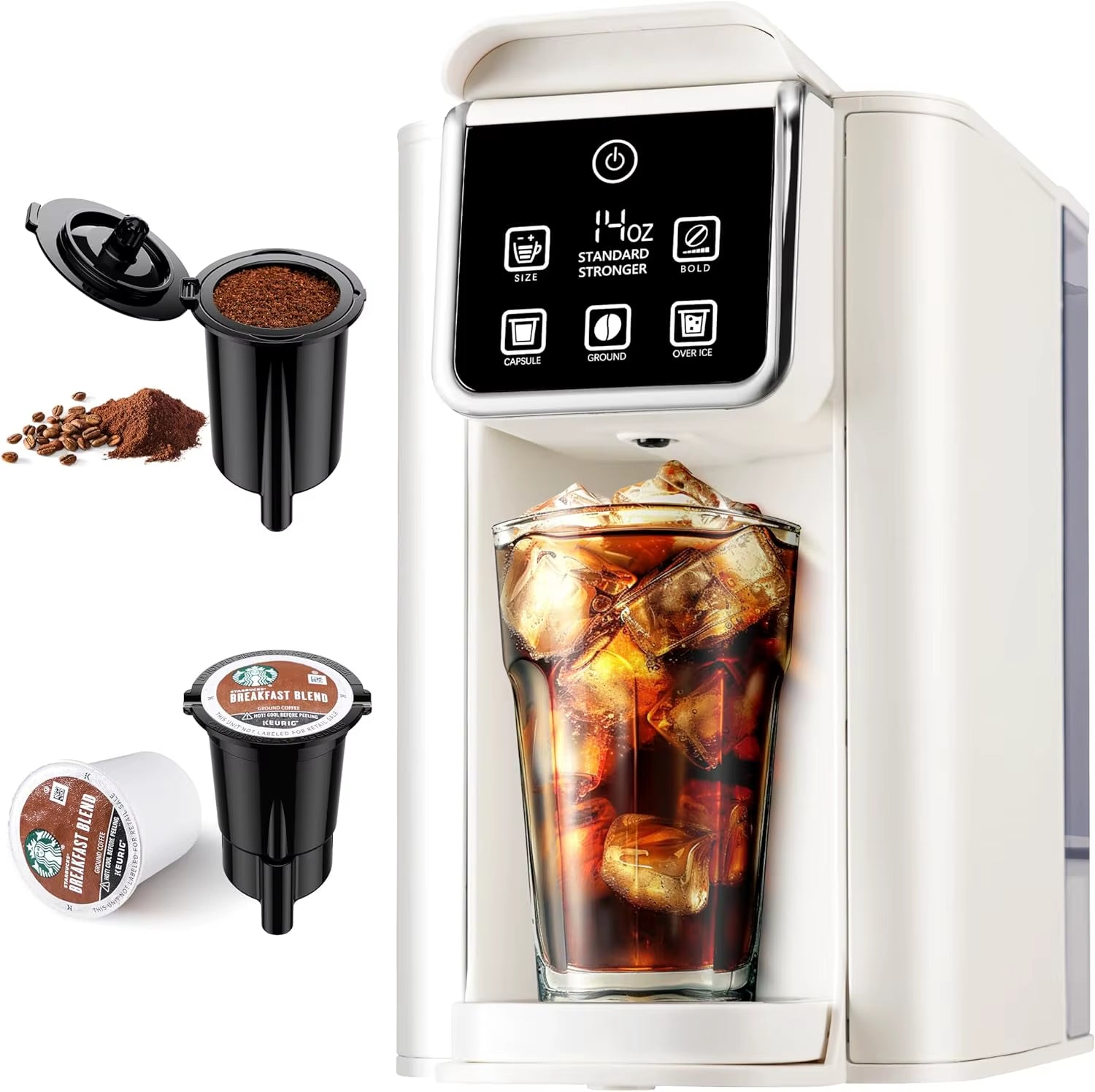 Hot & Iced Coffee Maker with Bold Setting