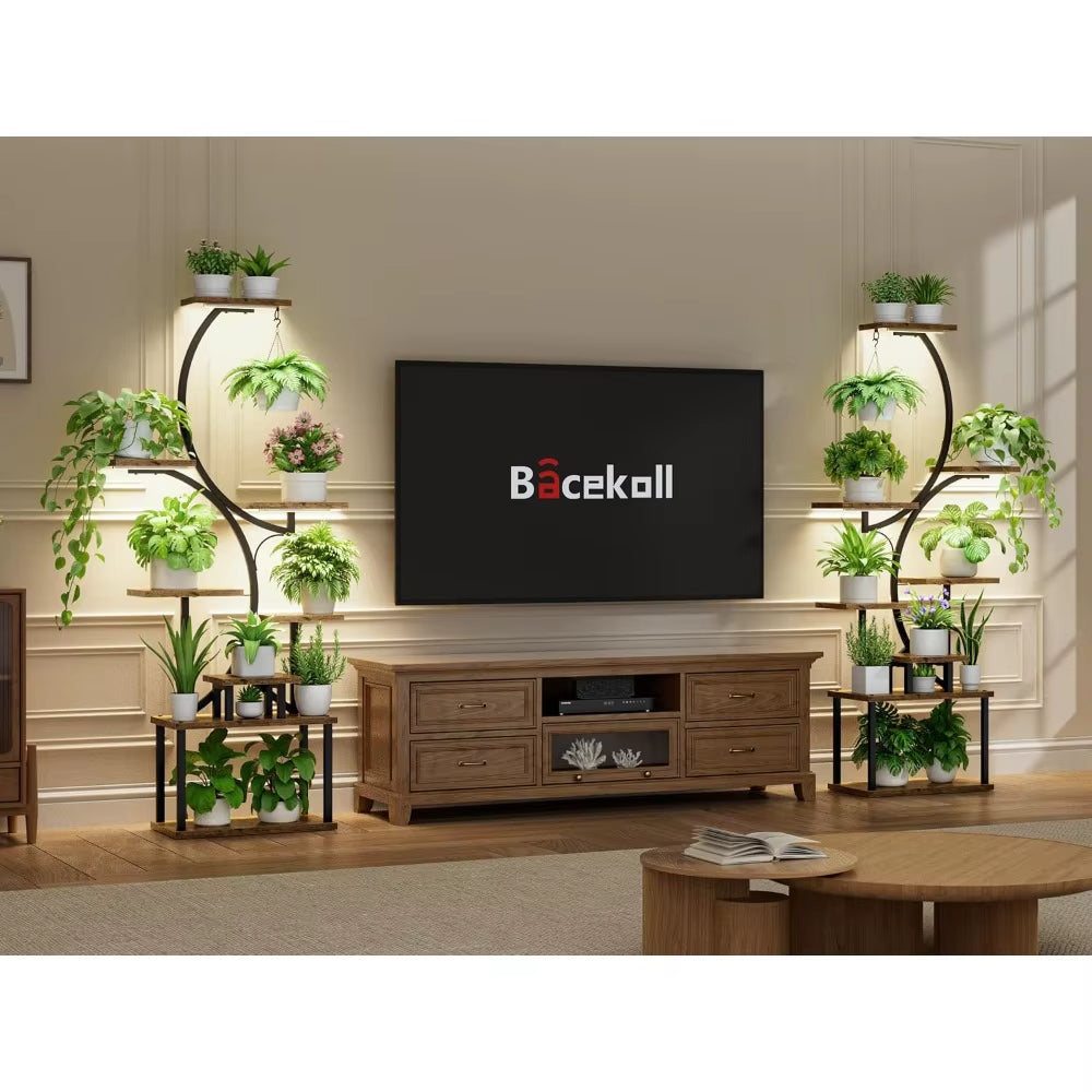 Plant Stand Indoor with Grow Lights - 62" Tall Plant Shelf