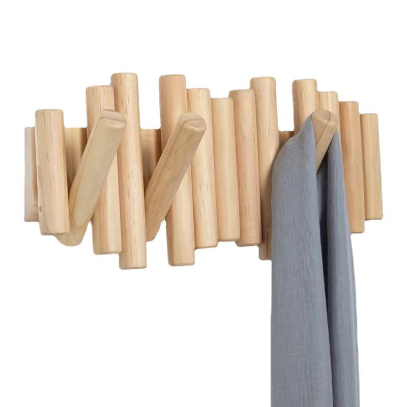 5 Flip-Down Hooks for Wall-Mounted Storage