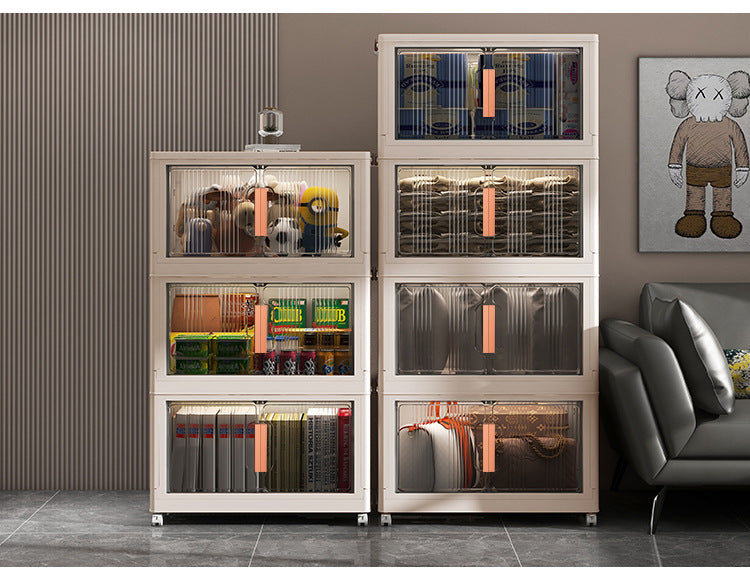 1/2/3/4/5-Tier Stackable Plastic Storage Cabinet System