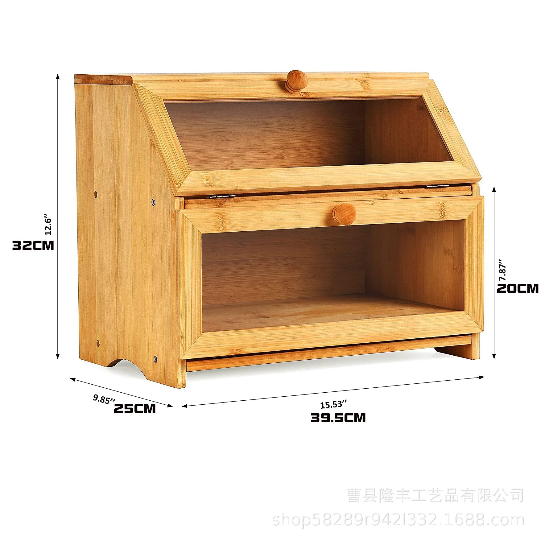 Large-capacity Wood Bread Box Reusable