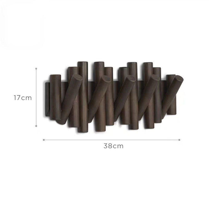 5 Flip-Down Hooks for Wall-Mounted Storage