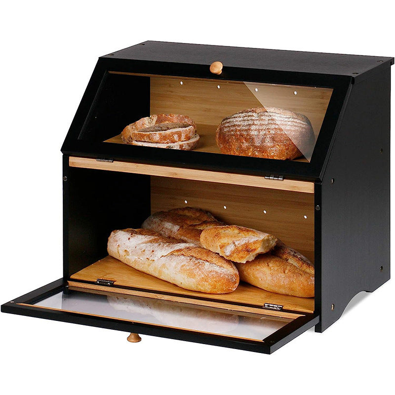 Large-capacity Wood Bread Box Reusable