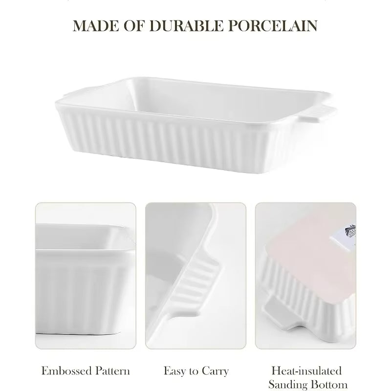 Ceramic Baking Tray Set of 4 with Handles