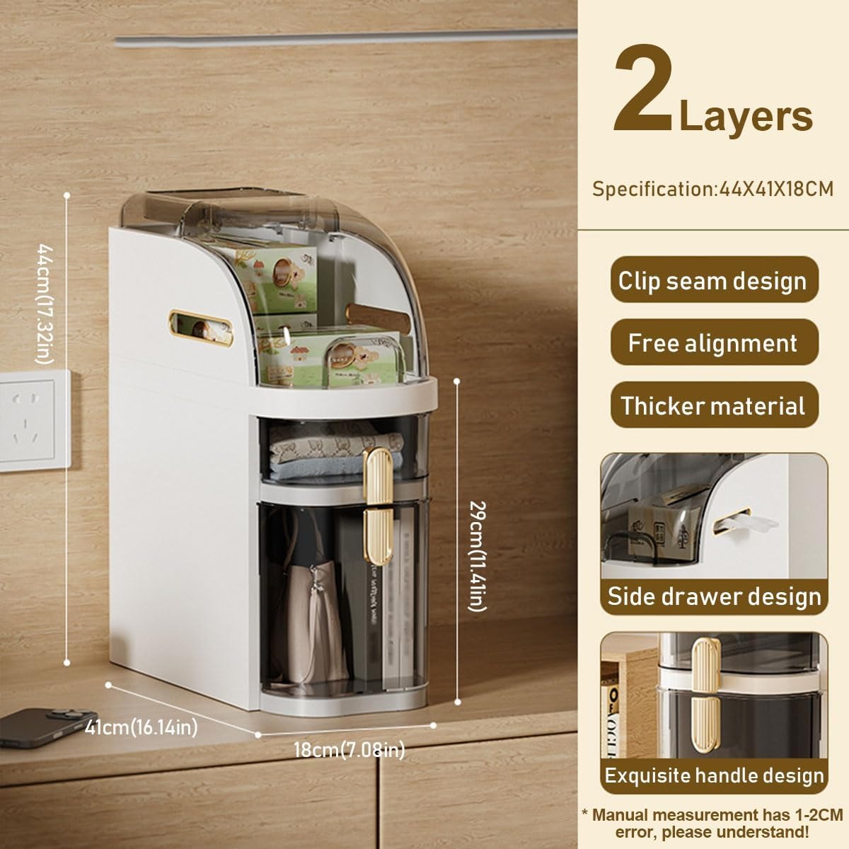 2/3/4-Tiers Slim Bathroom Storage Cabinet