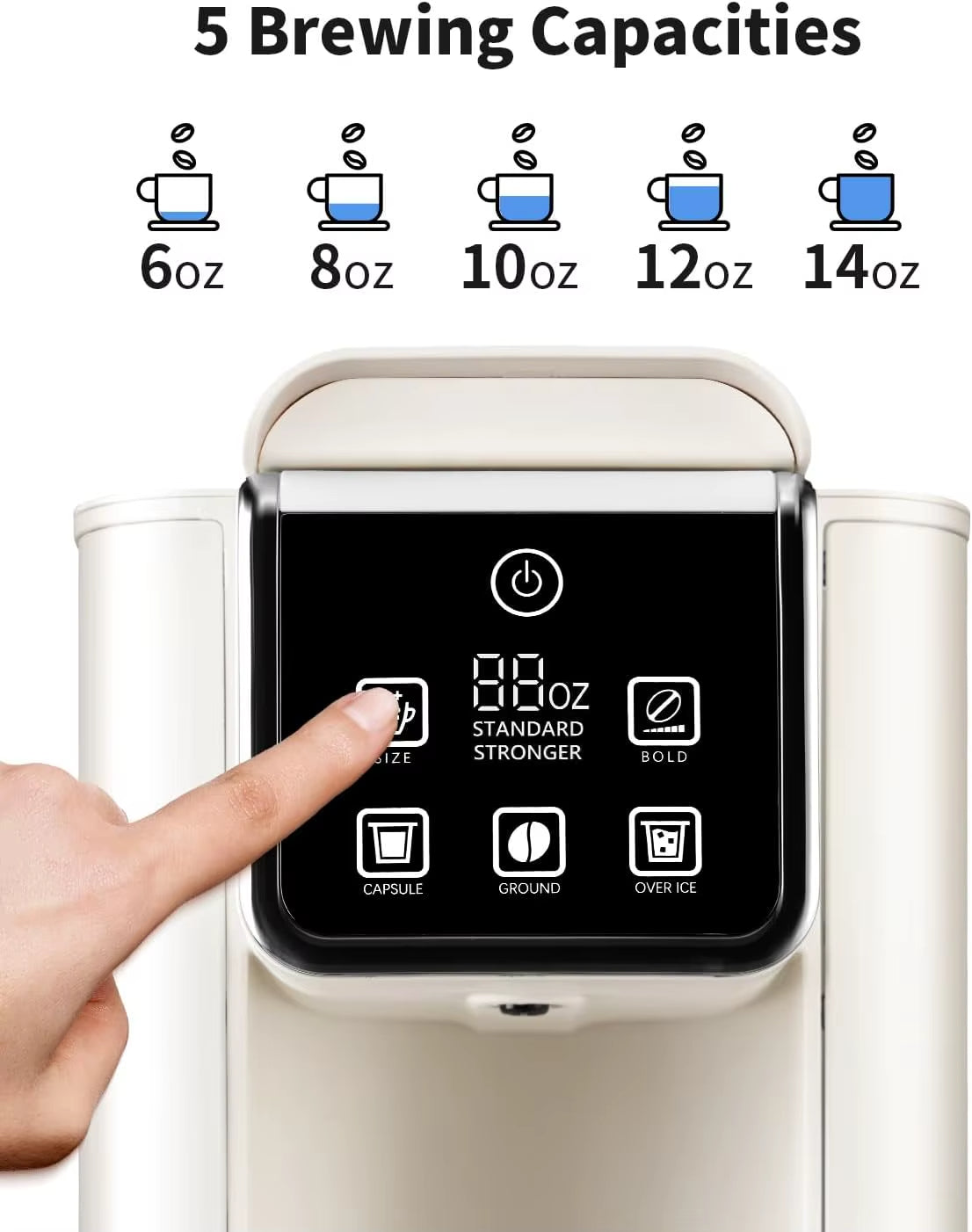 Hot & Iced Coffee Maker with Bold Setting