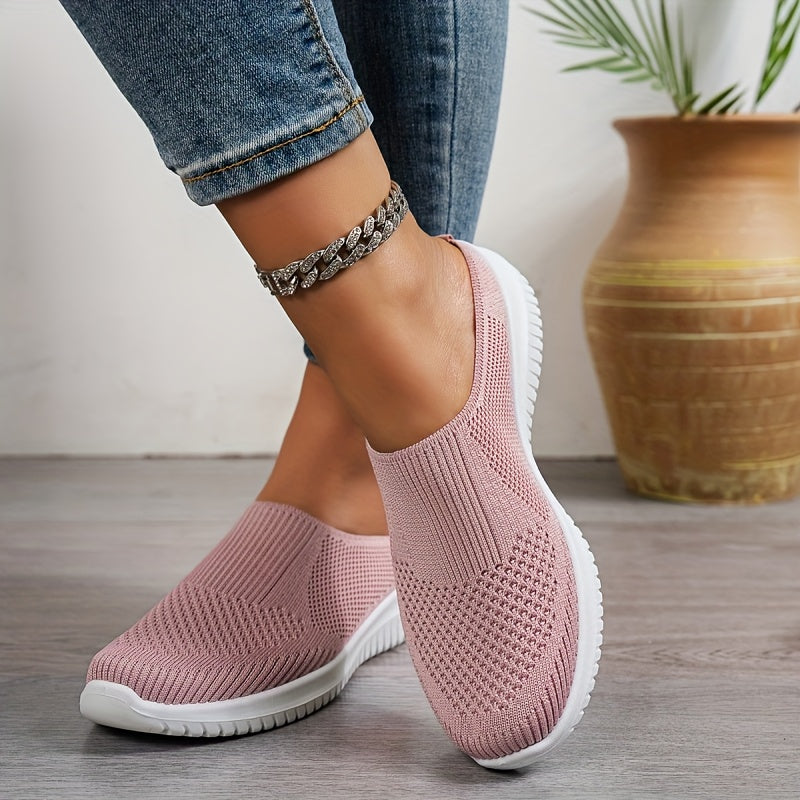 Orthopedic Women’s Breathable Slip-On Mesh Mules – Closed-Toe Walking Shoes