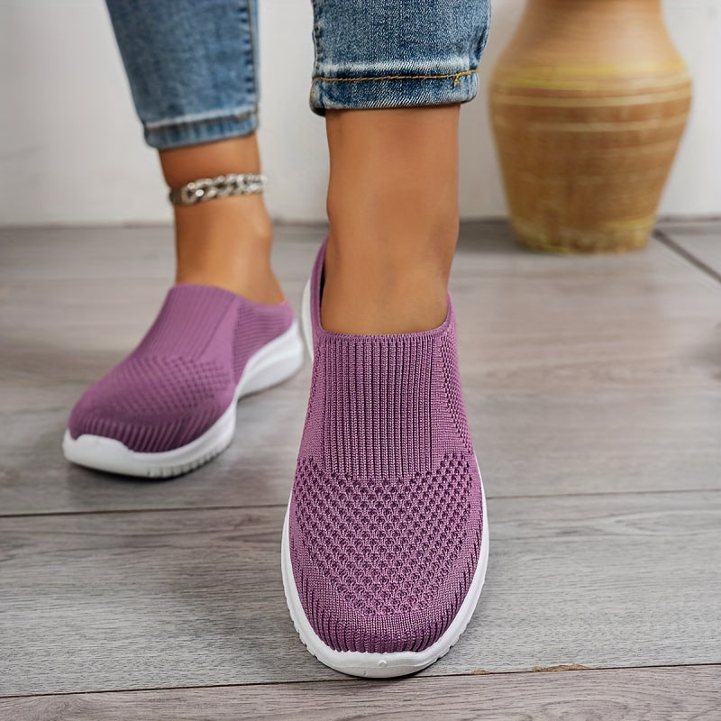 Orthopedic Women’s Breathable Slip-On Mesh Mules – Closed-Toe Walking Shoes