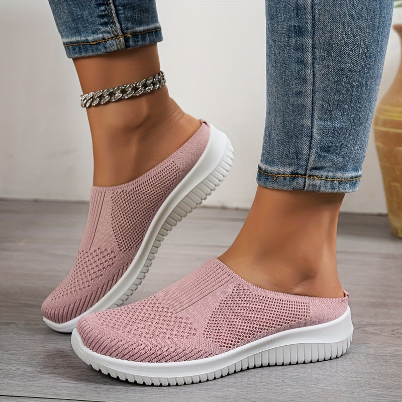 Orthopedic Women’s Breathable Slip-On Mesh Mules – Closed-Toe Walking Shoes