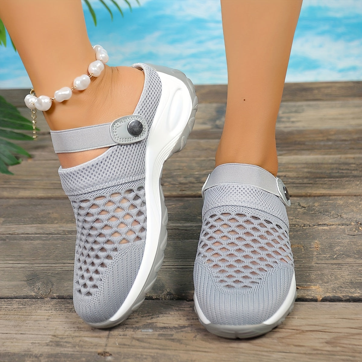 Orthopedic Women’s Air Cushion Slip-On Walking Shoes with Arch Support for Diabetic Feet