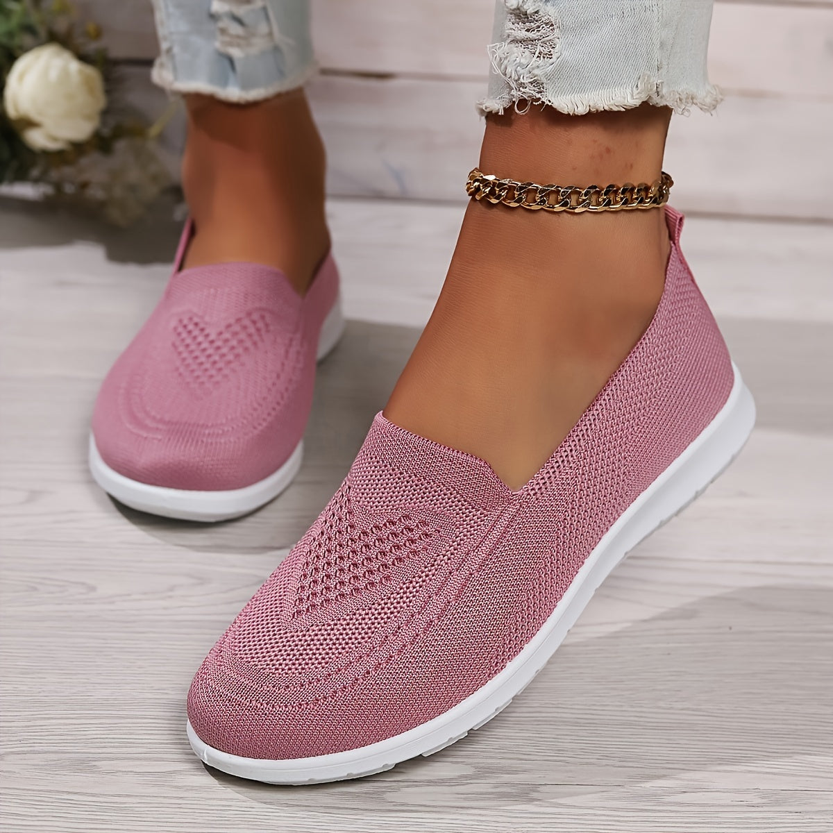 Orthopedic Women’s Slip-On Sneakers – Breathable Lightweight Casual Shoes