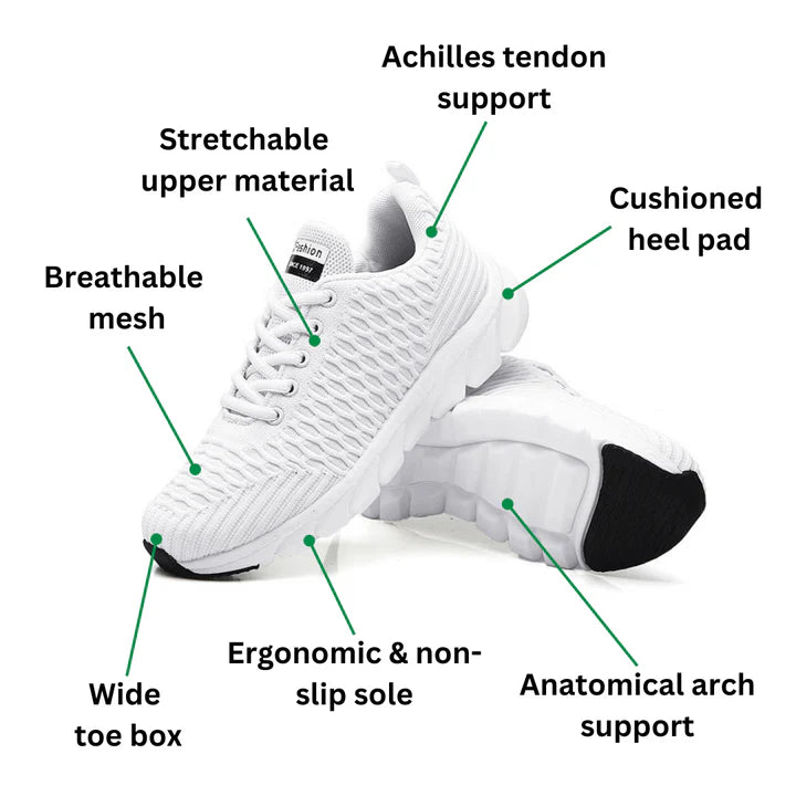 Orthopedic Women’s Breathable Mesh Sneakers – Lightweight Slip-On Walking Shoes