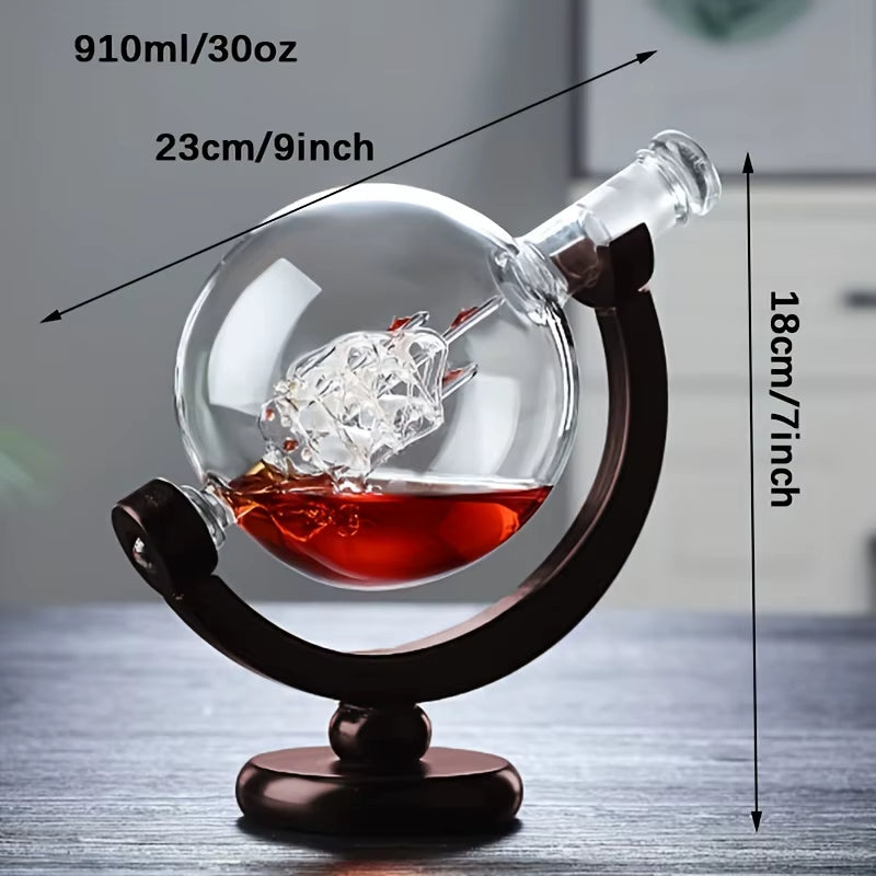 Whiskey Decanter Globe Wine Aerator Glass Sets