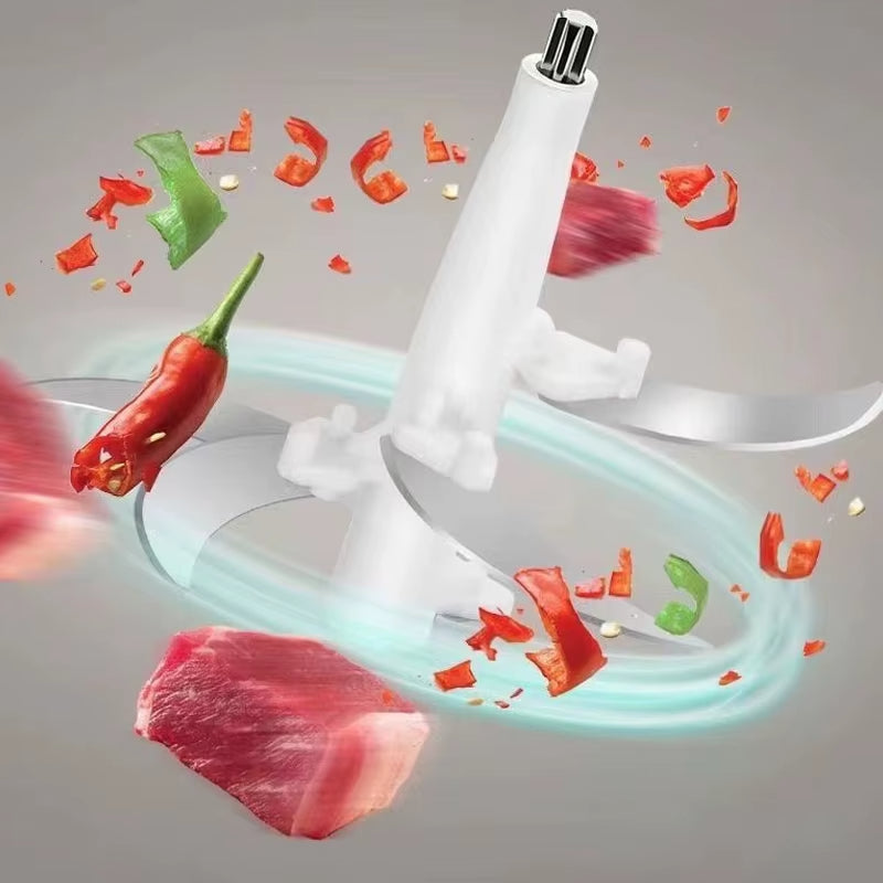 Electric Meat Mincer Grinder Stainless Steel Chopper 5L Food Processor Garlic Mu