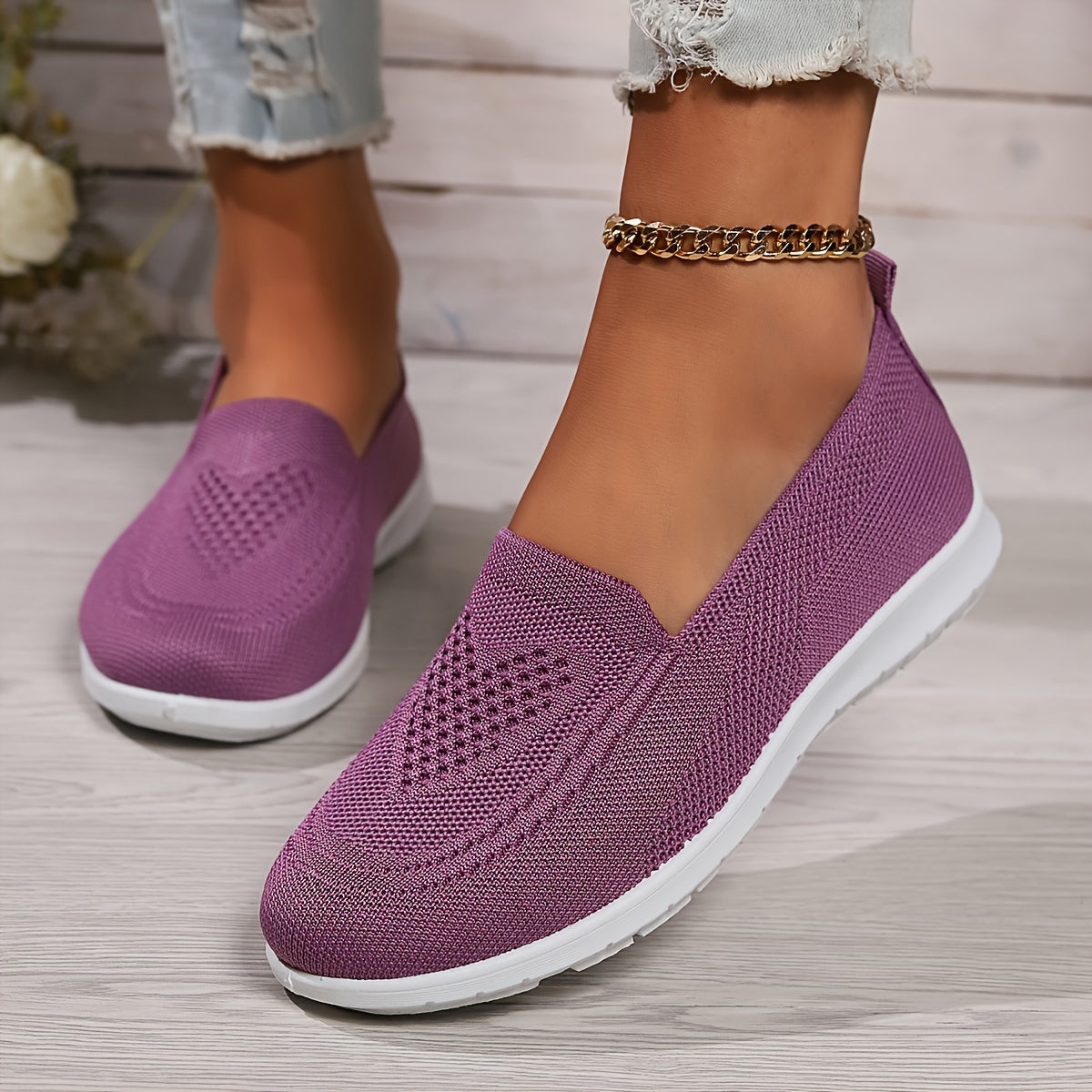 Orthopedic Women’s Slip-On Sneakers – Breathable Lightweight Casual Shoes