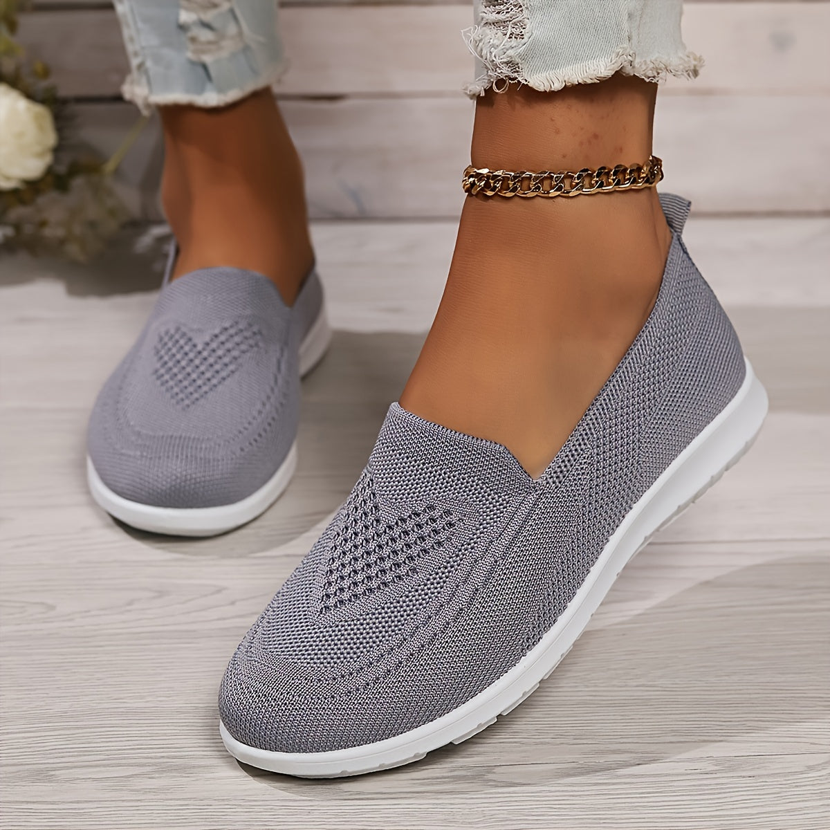 Orthopedic Women’s Slip-On Sneakers – Breathable Lightweight Casual Shoes