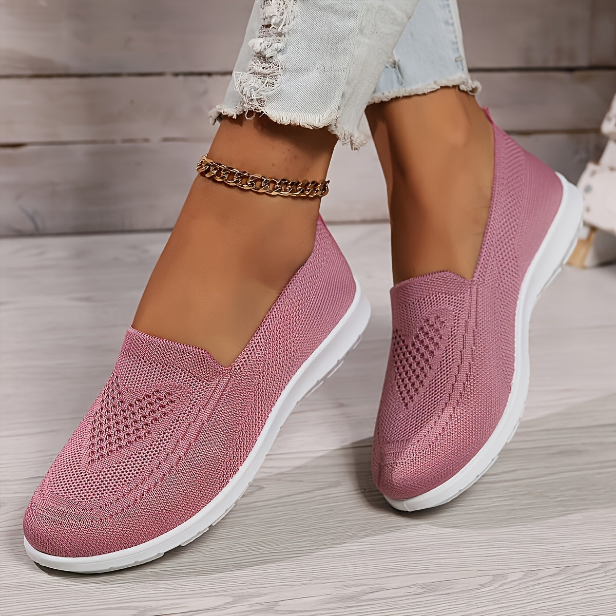 Orthopedic Women’s Slip-On Sneakers – Breathable Lightweight Casual Shoes
