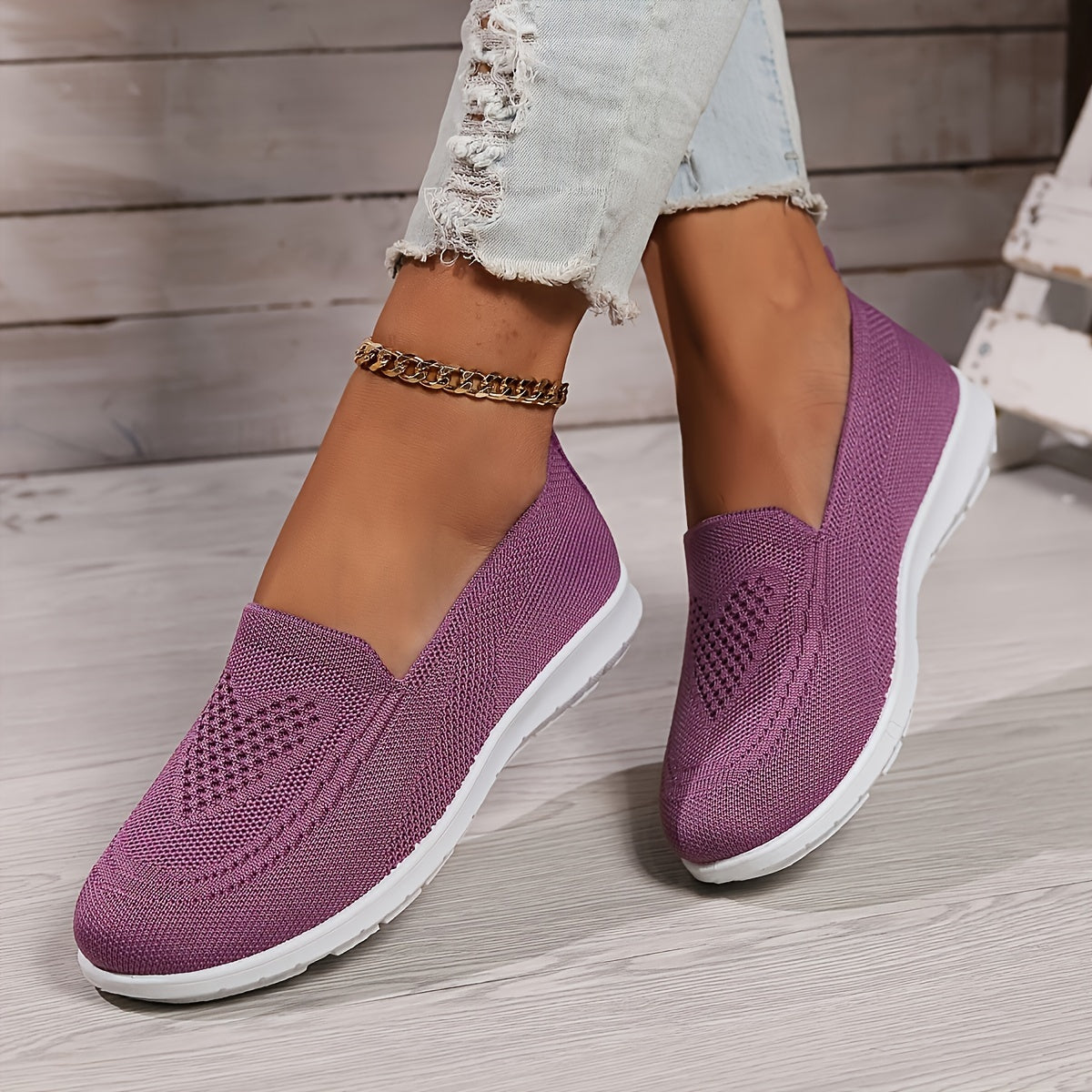 Orthopedic Women’s Slip-On Sneakers – Breathable Lightweight Casual Shoes