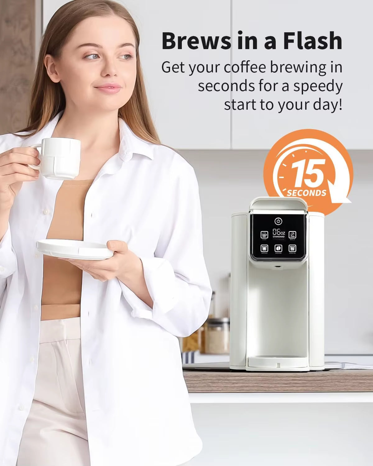 Hot & Iced Coffee Maker with Bold Setting