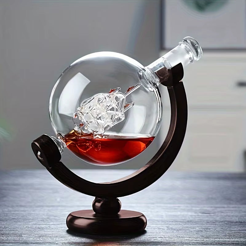 Whiskey Decanter Globe Wine Aerator Glass Sets