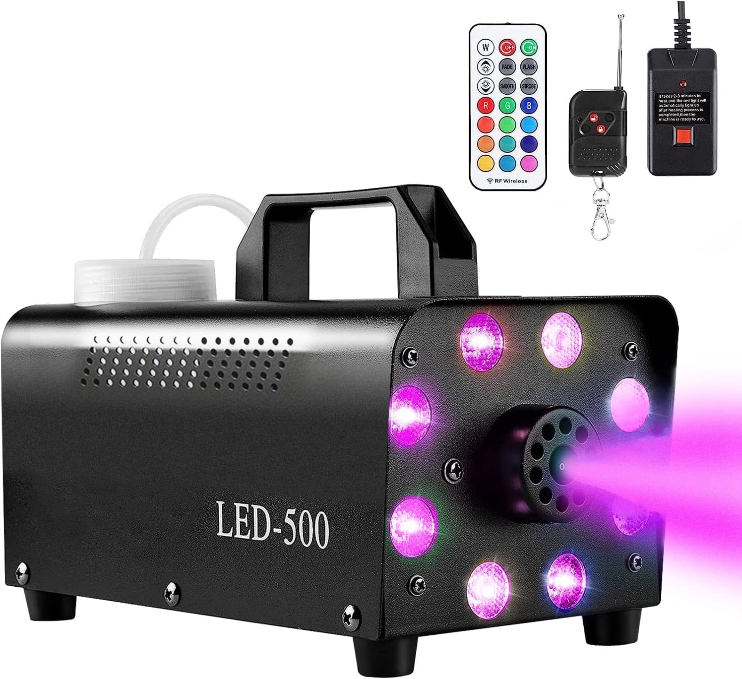 Fog Machine, Smoke Machine with 13 Colorful LED Lights