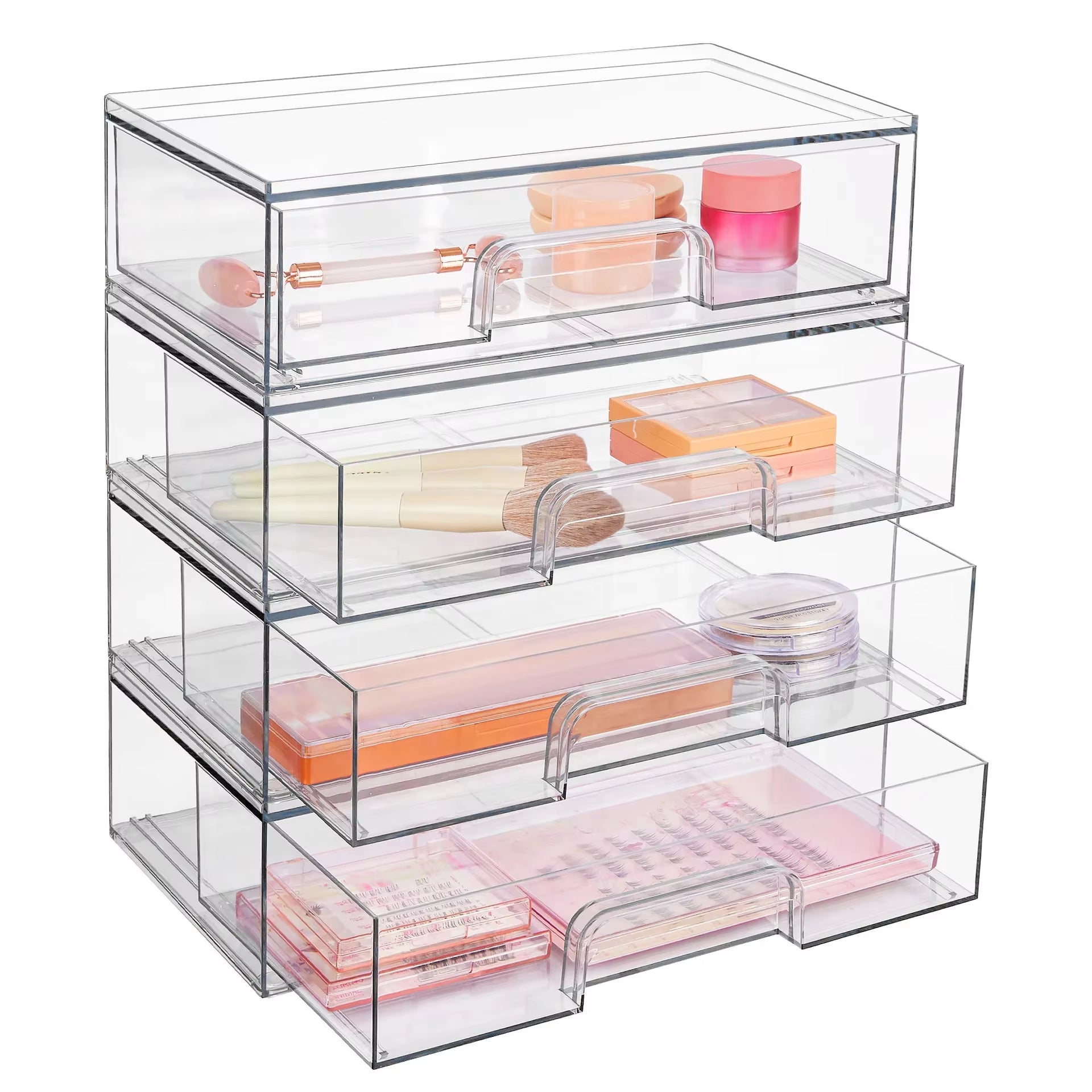 Desktop Jewelry Box Household Transparent Skin Care Product Storage Cabinet