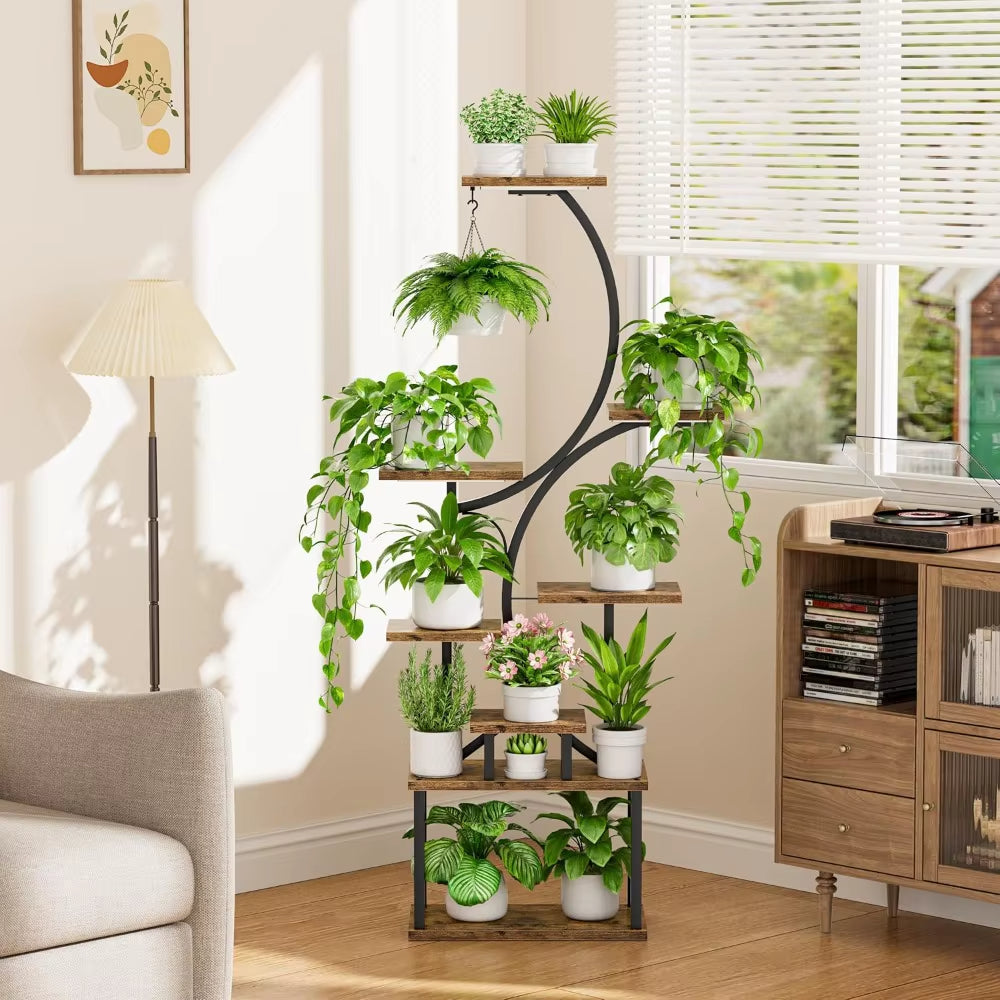 Plant Stand Indoor with Grow Lights - 62" Tall Plant Shelf