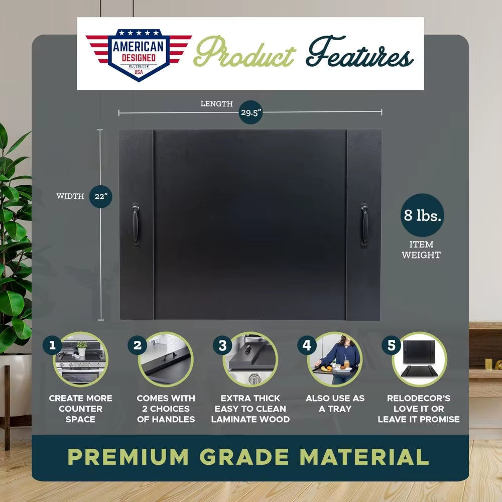 Noodle Board Stove Covers with Handles