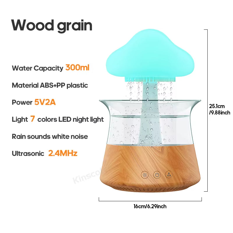 Rain Humidifier With Water Drip For Bedroom
