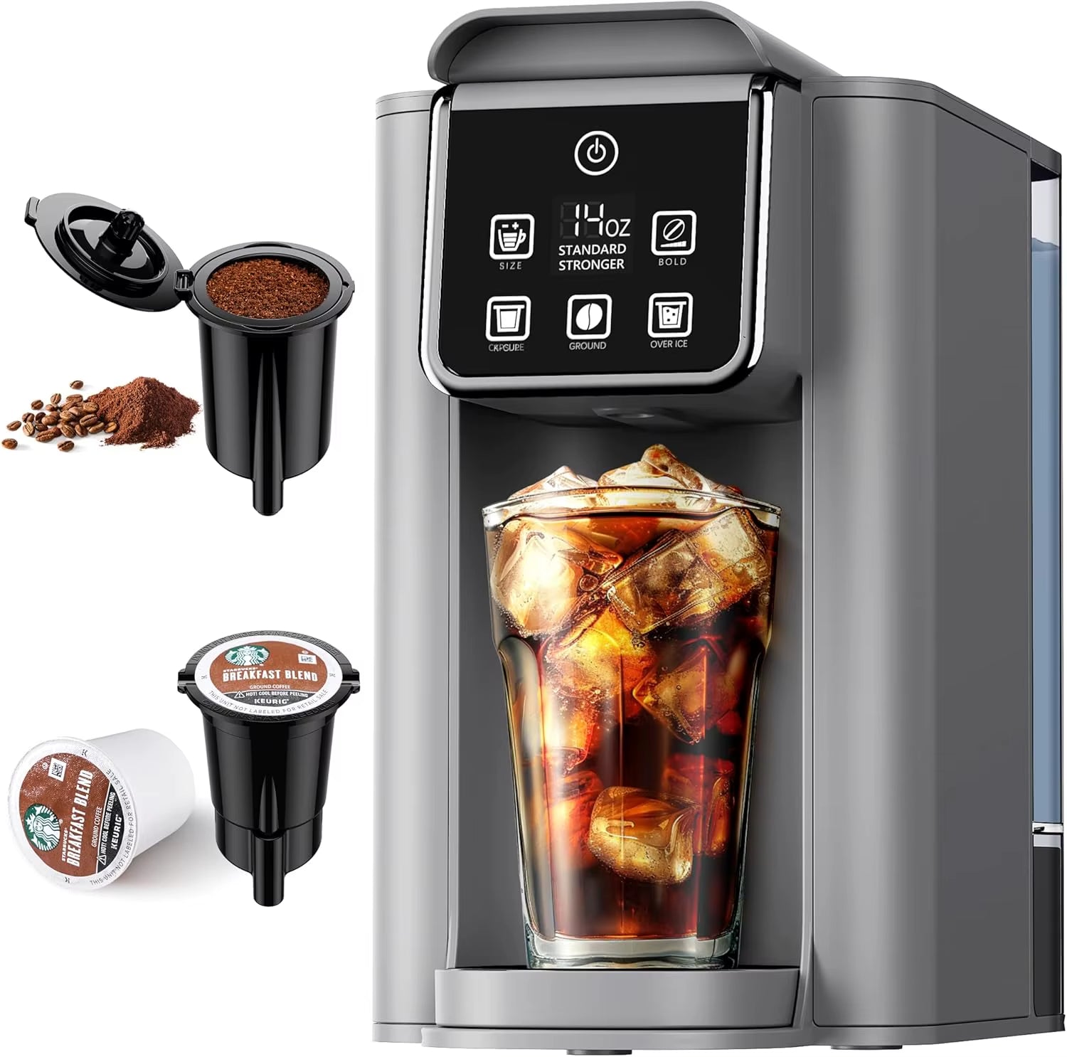 Hot & Iced Coffee Maker with Bold Setting