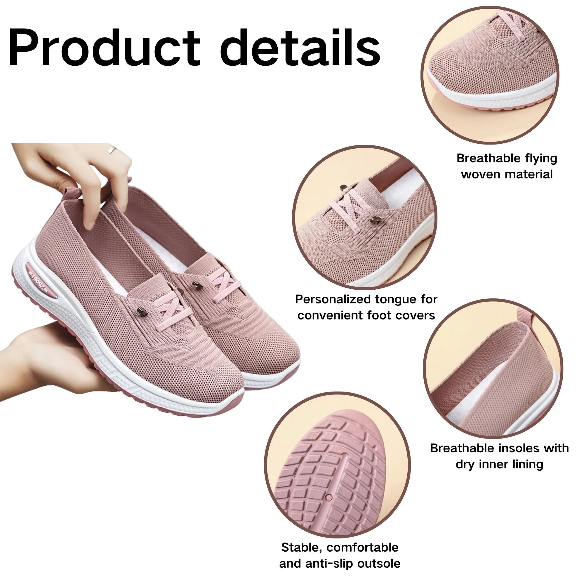 Orthopedic Women’s Breathable Mesh Sneakers Non-Slip Shoes