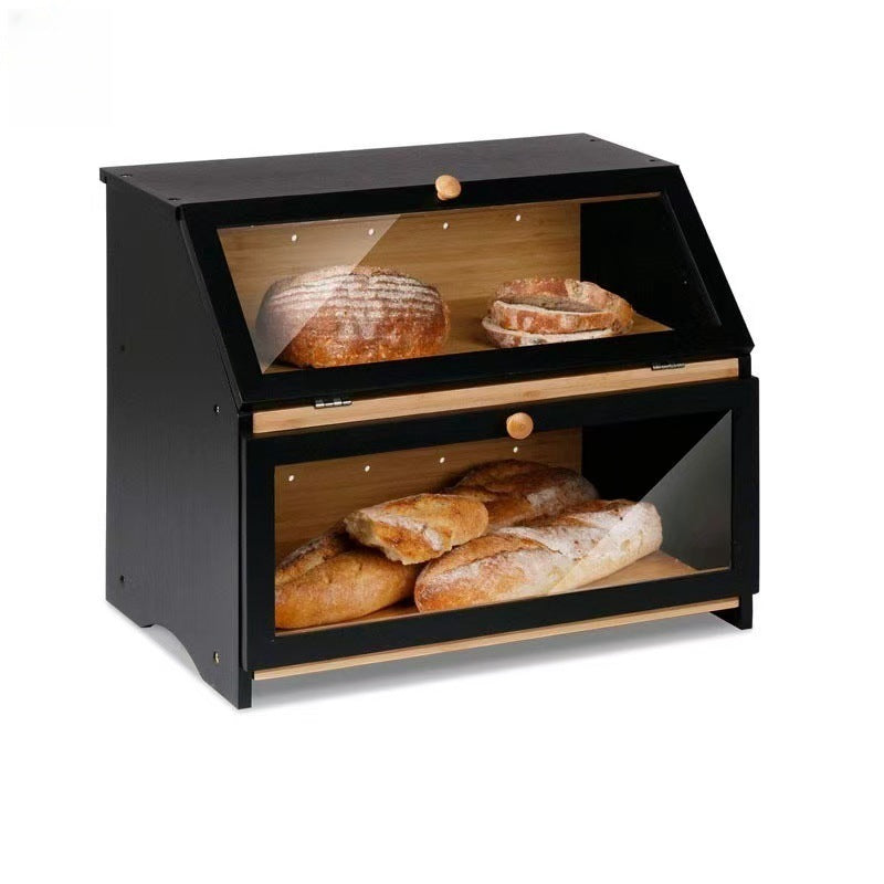 Large-capacity Wood Bread Box Reusable