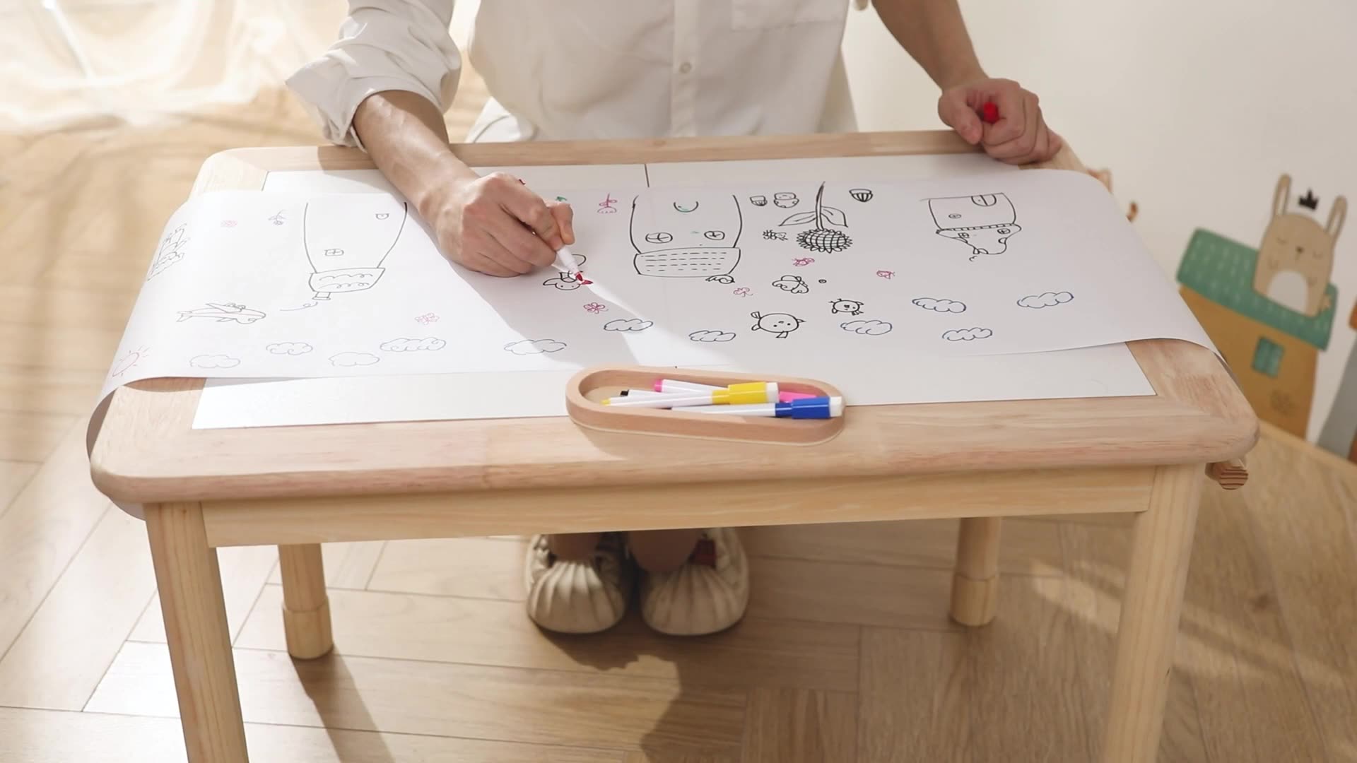 Wooden Sensory Table for Kids