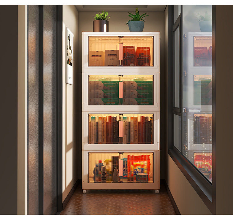 1/2/3/4/5-Tier Stackable Plastic Storage Cabinet System