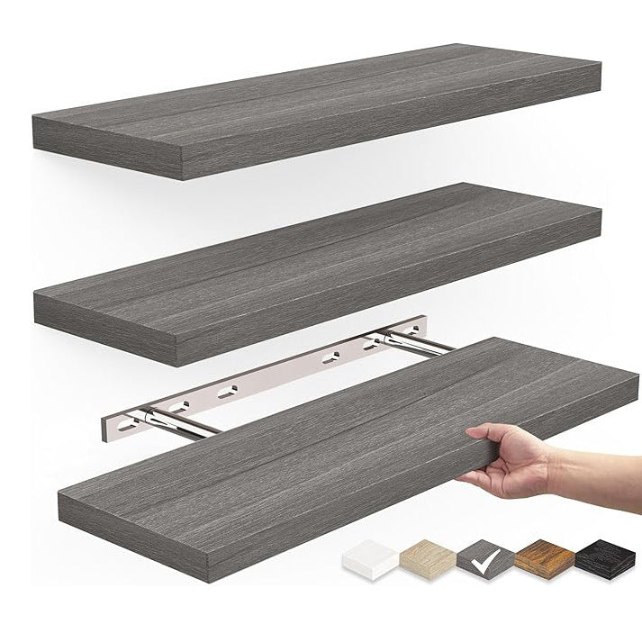 3 Pack Floating Shelves for Wall - 16 Inch Wall Shelves