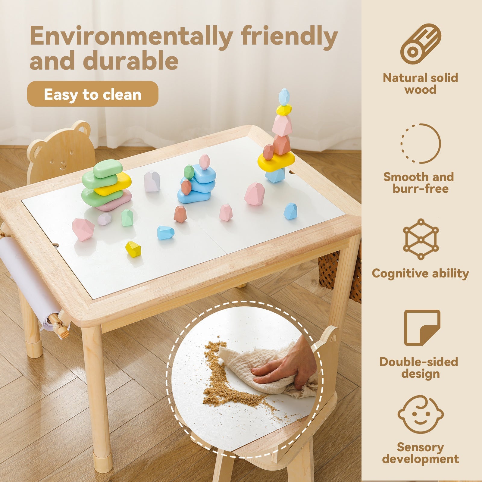 Wooden Sensory Table for Kids